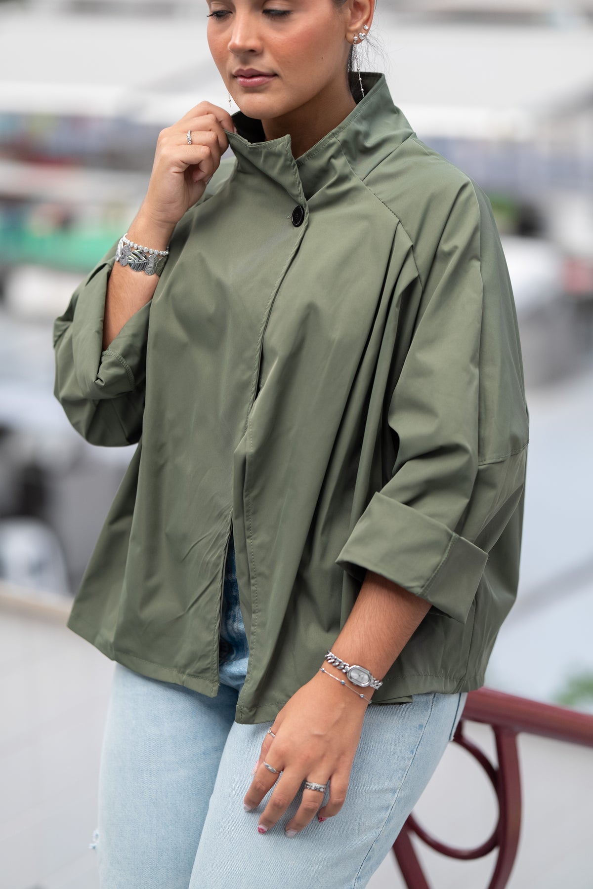 Casaco | Capa Bloom verde kaki