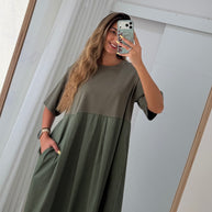 Vestido verde com bolsos
