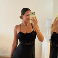 Vestido Elegance estilo corpete - preto