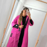 Parka Comprida Rosa Choque