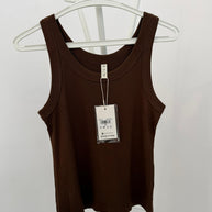 Brown Top with Elastane