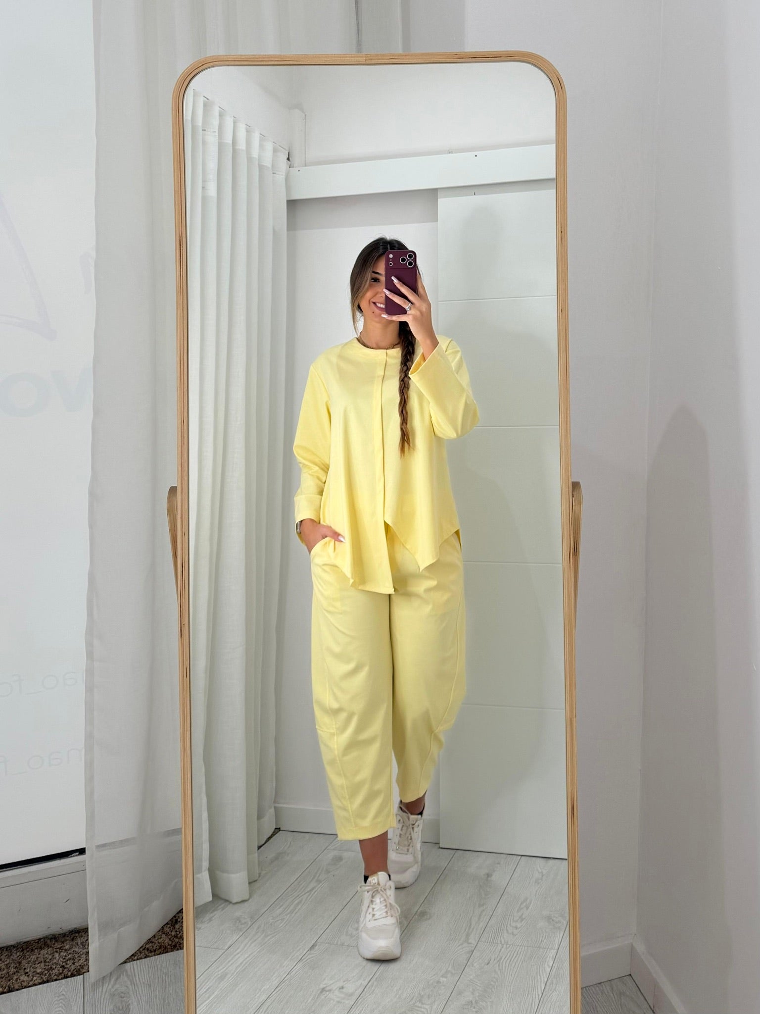 Conjunto Assimétrico Amarelo - manga comprida