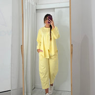 Conjunto Assimétrico Amarelo - manga comprida