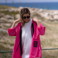 Parka Curta Rosa Choque