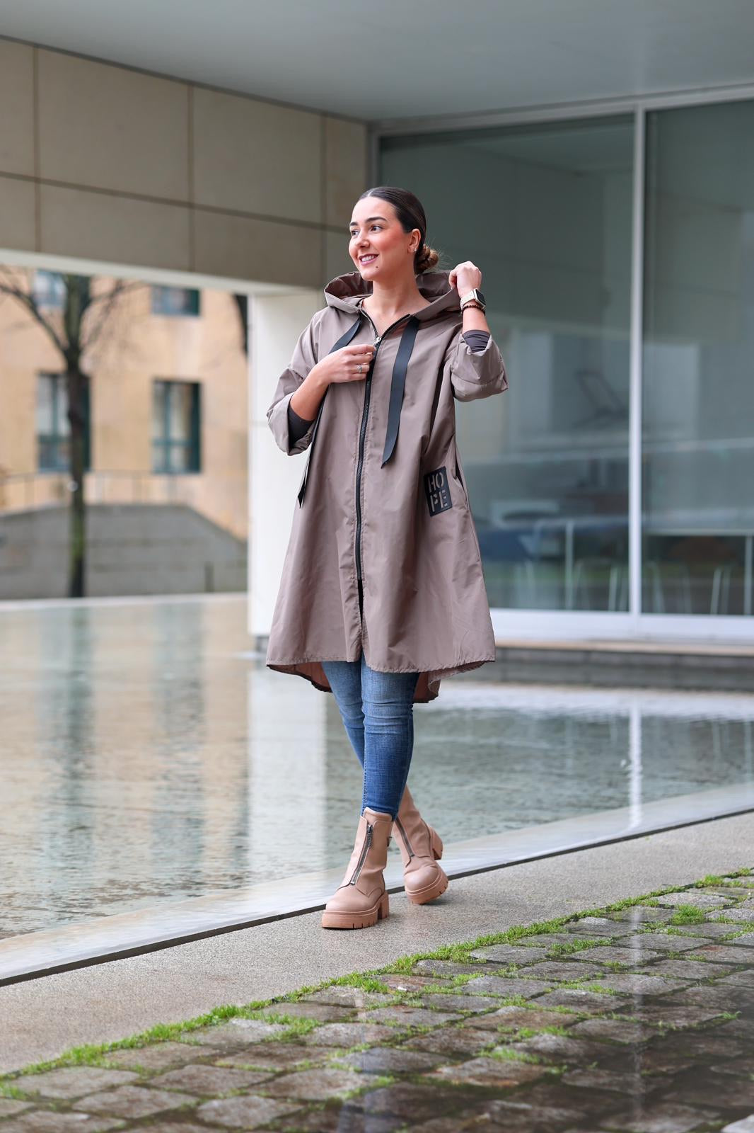 Parka Comprida Taupe