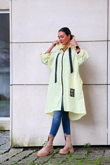 Parka Comprida Amarelo Bebé