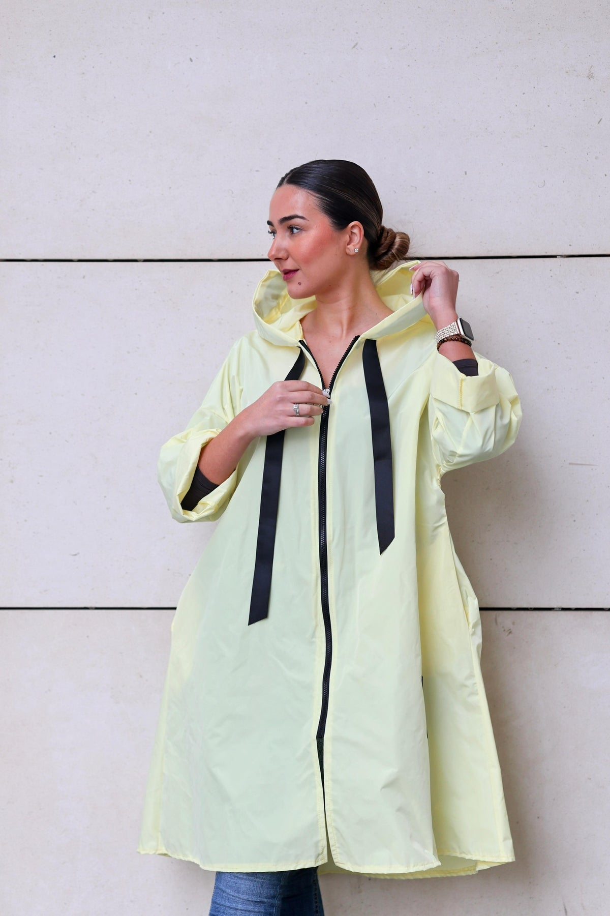 Parka Comprida Amarelo Bebé
