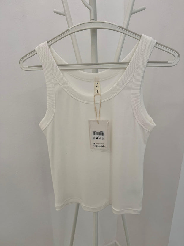Blusa | Top Com Elastano Branco